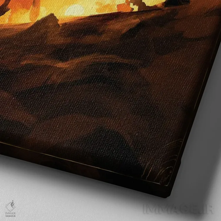تابلو تبعیدیها اثر اناتو فینستارک - نمای نزدیک بافت بوم