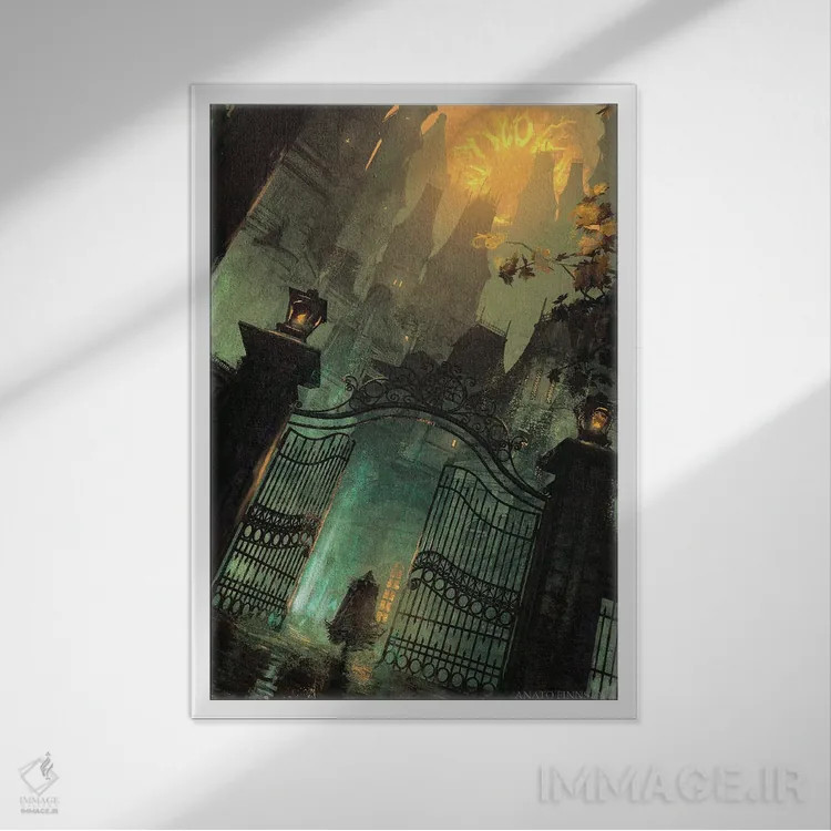 تابلو شکار به پایان رسید اثر اناتو فینستارک - نمای قابدار سفید