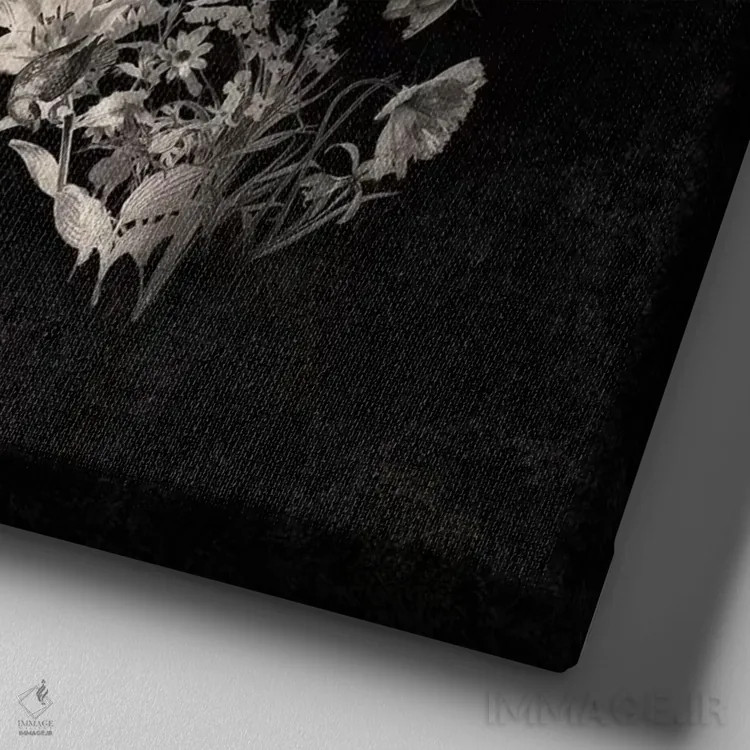 تابلو جمجمه بهاری اثر علی گولچ - نمای نزدیک بافت بوم