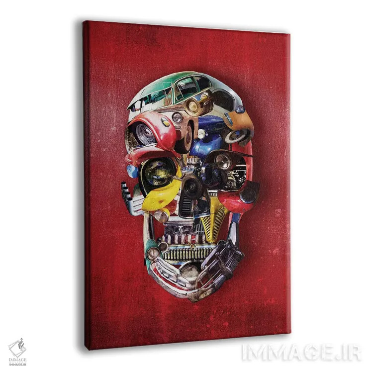 تابلو جمجمه هاتراد نمای روبرو اثر علی گولچ - نمای پرسپکتیو محصول