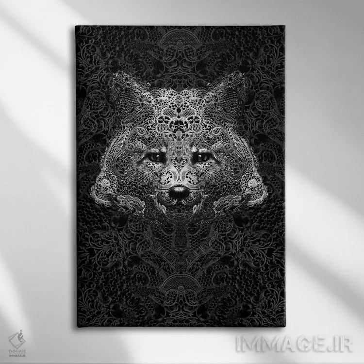 تابلو روباه اثر علی گولچ - نمای روبهرو روی دیوار