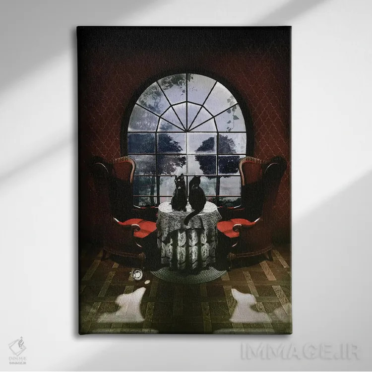 تابلو جمجمه اتاق اثر علی گولچ - نمای روبهرو روی دیوار