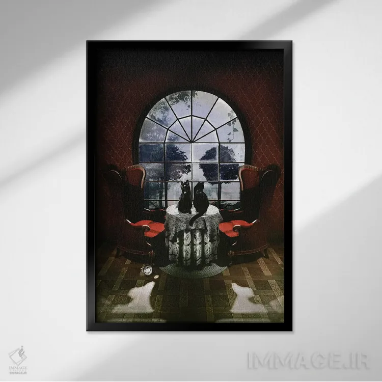 تابلو جمجمه اتاق اثر علی گولچ - نمای قابدار مشکی