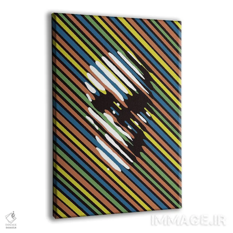 تابلو پرتره جمجمه خطدار اثر علی گولچ - نمای پرسپکتیو محصول