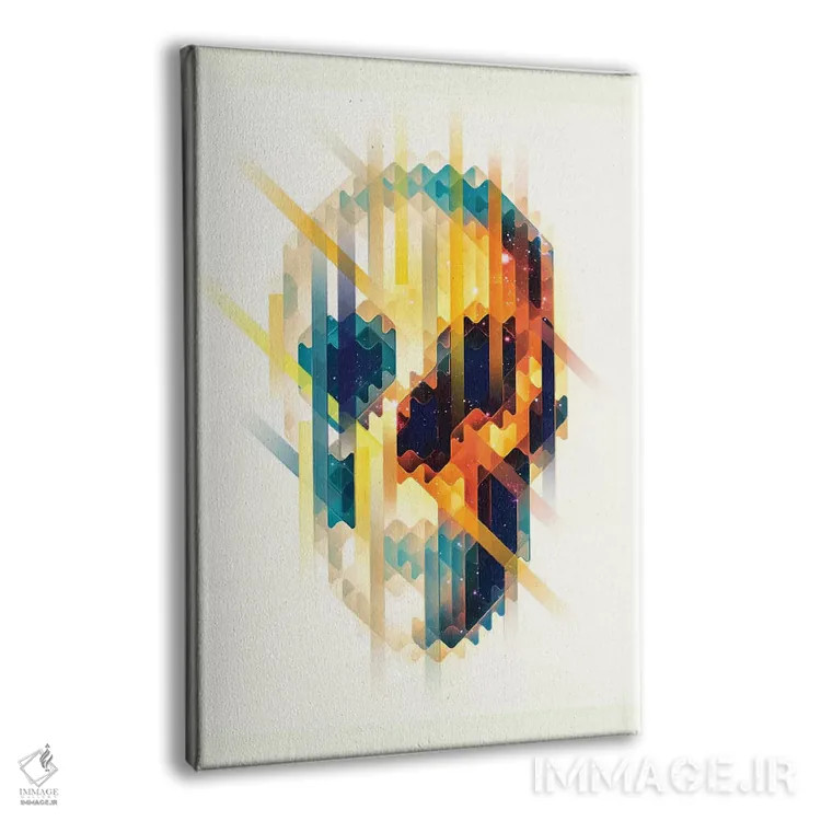 تابلو پرتره جمجمه لاوا اثر علی گولچ - نمای پرسپکتیو محصول