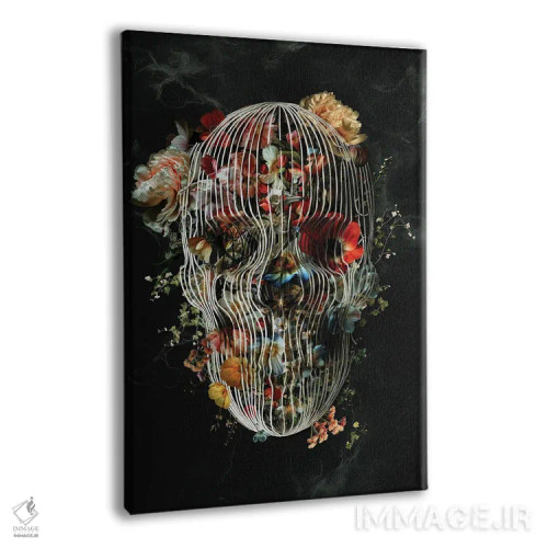 تابلو جمجمه قفس اثر علی گولچ - نمای پرسپکتیو محصول