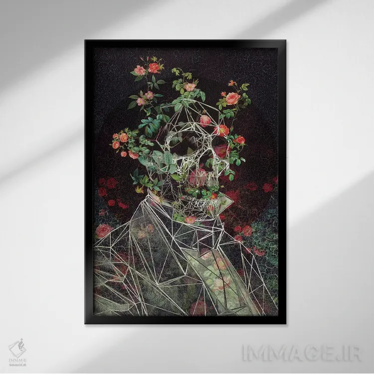 تابلو آقای قفس اثر علی گولچ - نمای قابدار مشکی