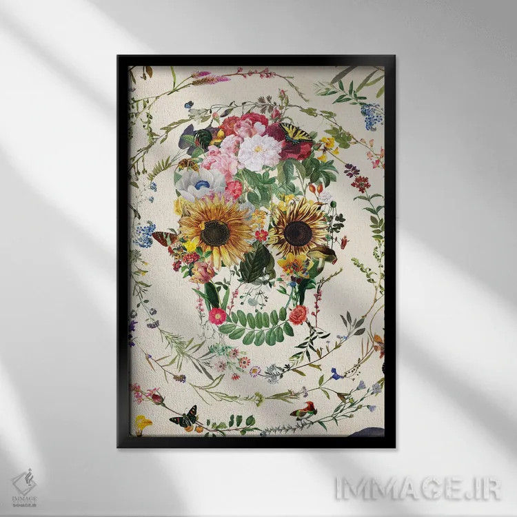تابلو پرتره چرخه زندگی اثر علی گولچ - نمای قابدار مشکی
