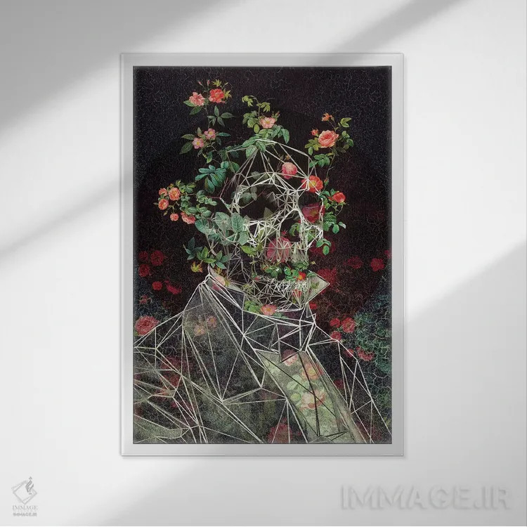 تابلو آقای قفس اثر علی گولچ - نمای قابدار سفید