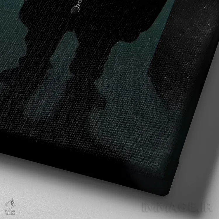 تابلو هامپتی دامپتی (شخصیت تخممرغی افسانهای) اثر علی گولچ - نمای نزدیک بافت بوم