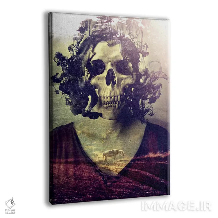 تابلو دوستدختر جمجمهای اثر علی گولچ - نمای پرسپکتیو محصول