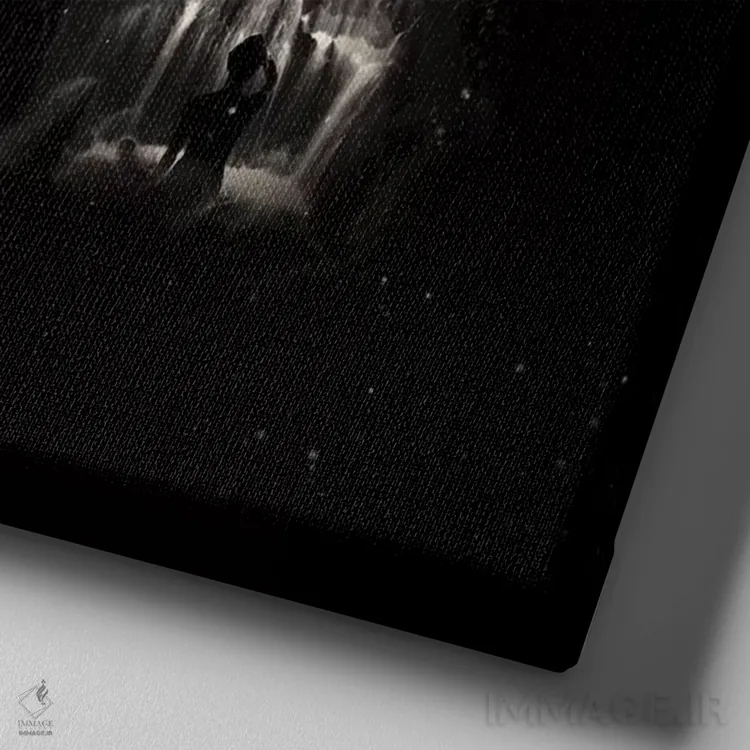 تابلو جمجمه غار اثر علی گولچ - نمای نزدیک بافت بوم