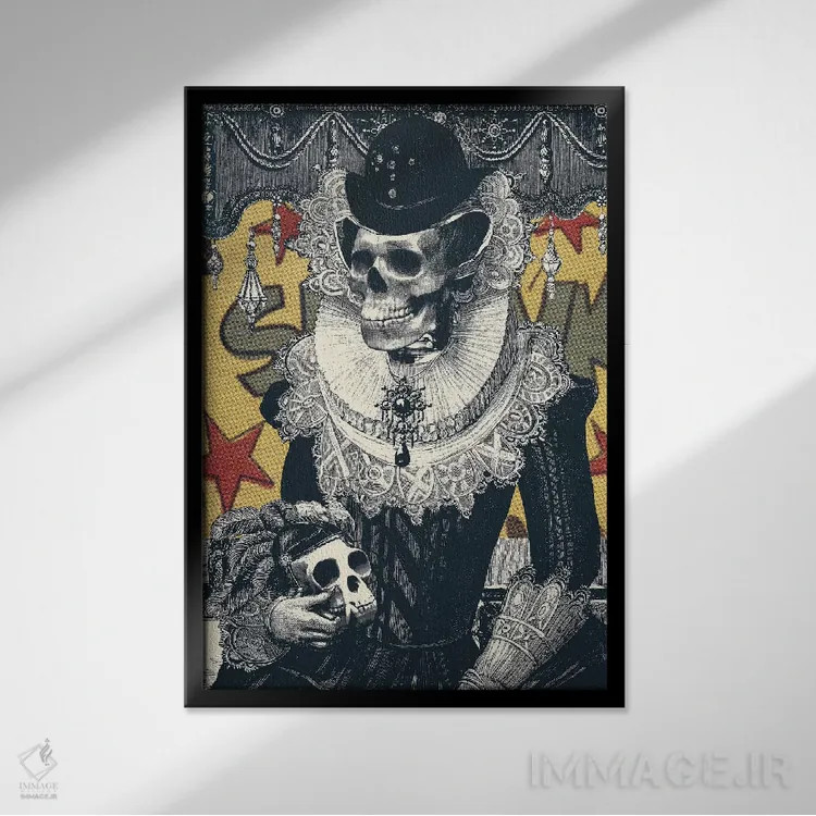 تابلو بانوی محترم اثر علی گولچ - نمای قابدار مشکی