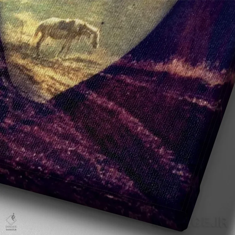 تابلو دوستدختر جمجمهای اثر علی گولچ - نمای نزدیک بافت بوم