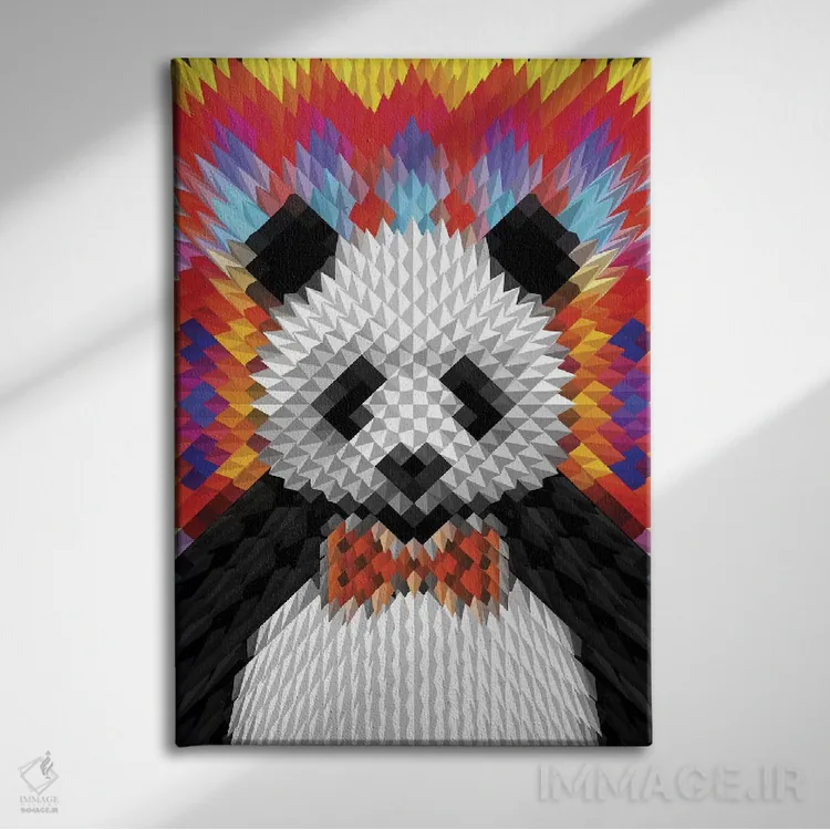 تابلو پاندا اثر علی گولچ - نمای روبهرو روی دیوار