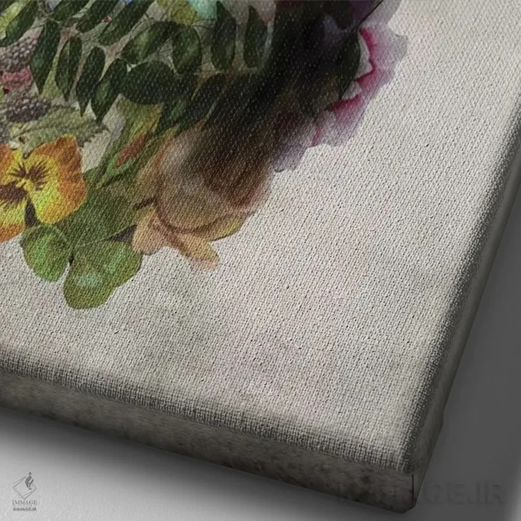 تابلو جمجمه شماره ۲ اثر علی گولچ - نمای نزدیک بافت بوم