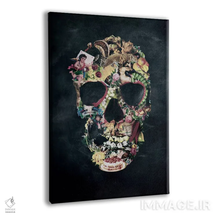 تابلو جمجمه قدیمی (وینتیج) اثر علی گولچ - نمای پرسپکتیو محصول