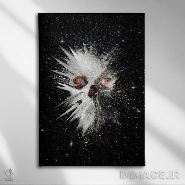 تابلو انفجار بزرگ اثر علی گولچ - نمای روبهرو روی دیوار