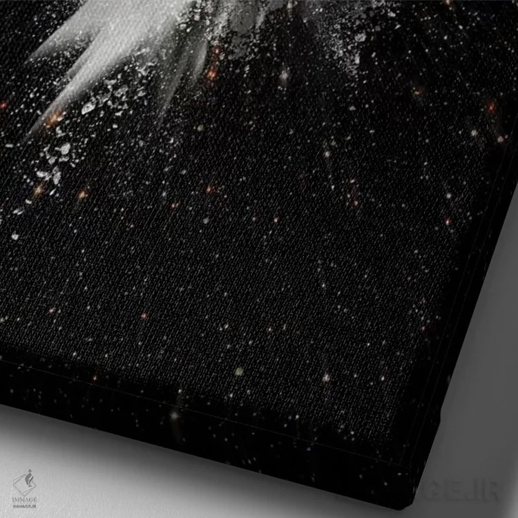 تابلو انفجار بزرگ اثر علی گولچ - نمای نزدیک بافت بوم