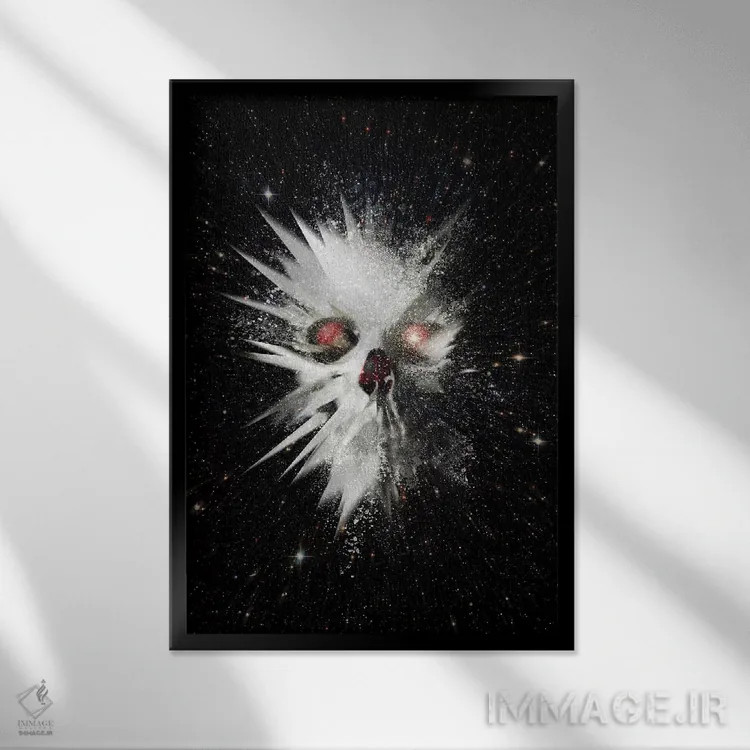 تابلو انفجار بزرگ اثر علی گولچ - نمای قابدار مشکی