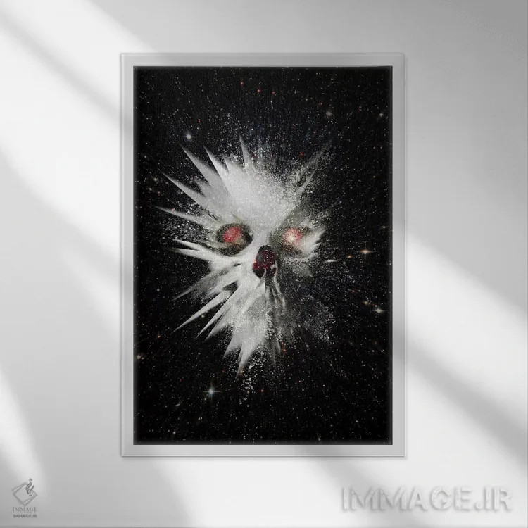 تابلو انفجار بزرگ اثر علی گولچ - نمای قابدار سفید