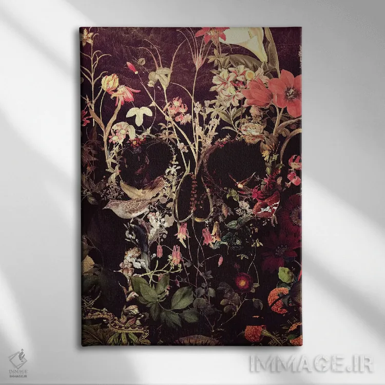 تابلو شکوفه اثر علی گولچ - نمای روبهرو روی دیوار