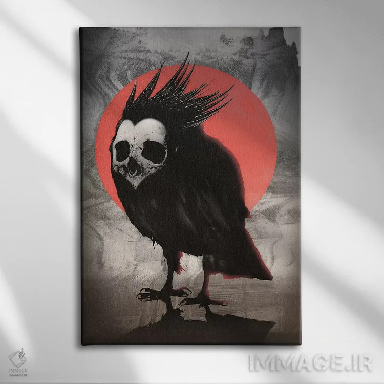 تابلو پرنده کوچولو اثر علی گولچ - نمای روبهرو روی دیوار