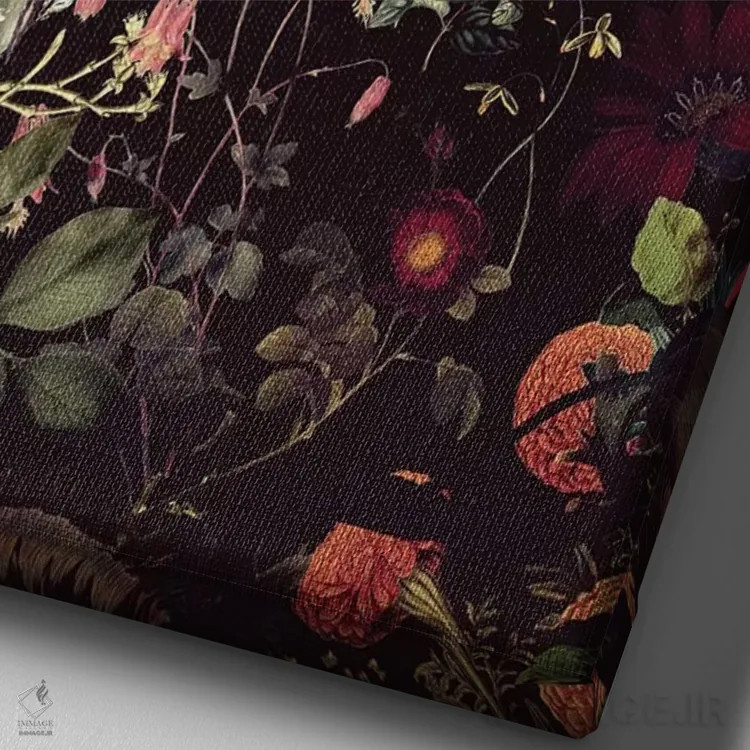 تابلو شکوفه اثر علی گولچ - نمای نزدیک بافت بوم