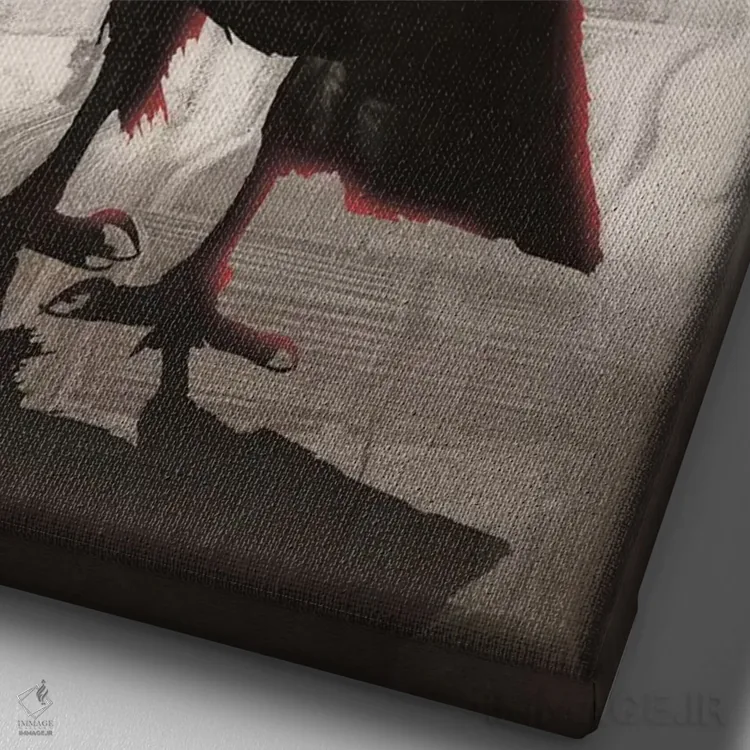 تابلو پرنده کوچولو اثر علی گولچ - نمای نزدیک بافت بوم