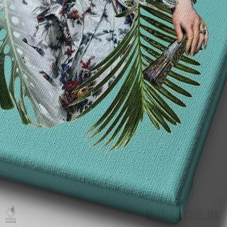 تابلو آرامش و ریلکس اثر علی گولچ - نمای نزدیک بافت بوم