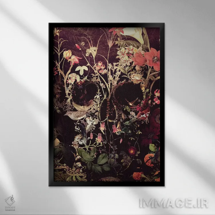 تابلو شکوفه اثر علی گولچ - نمای قابدار مشکی