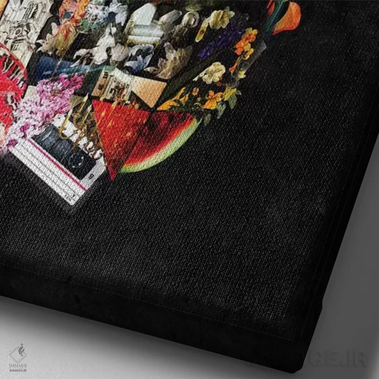 تابلو شکننده، عمودی (نسخه عمودی اثر شکننده) اثر علی گولچ - نمای نزدیک بافت بوم