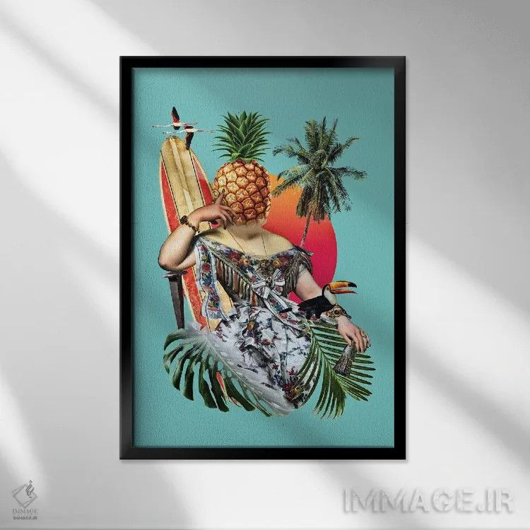 تابلو آرامش و ریلکس اثر علی گولچ - نمای قابدار مشکی