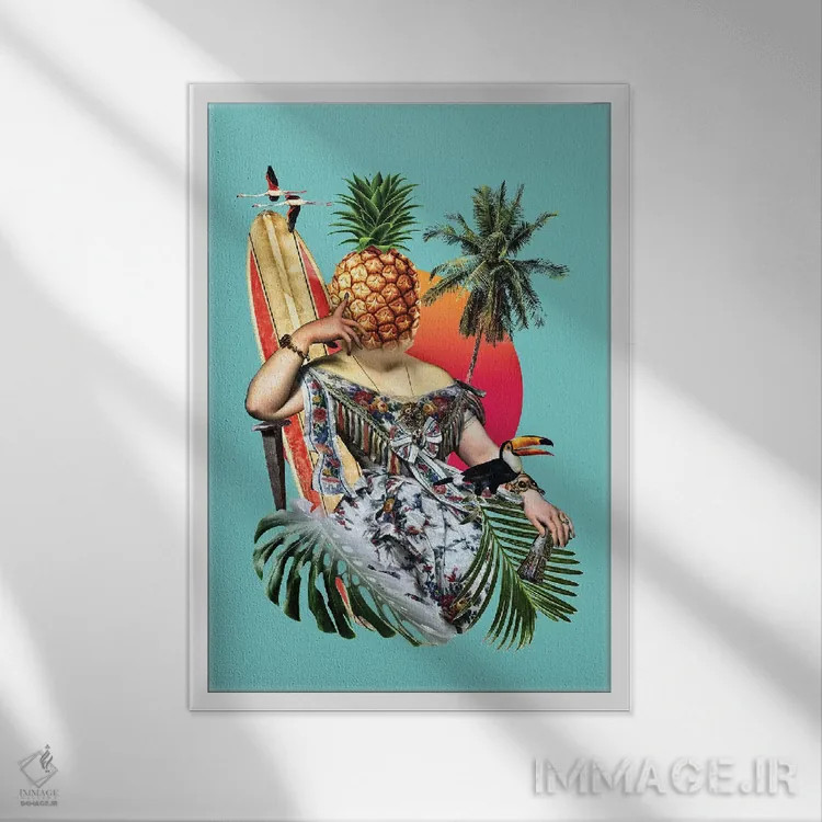 تابلو آرامش و ریلکس اثر علی گولچ - نمای قابدار سفید