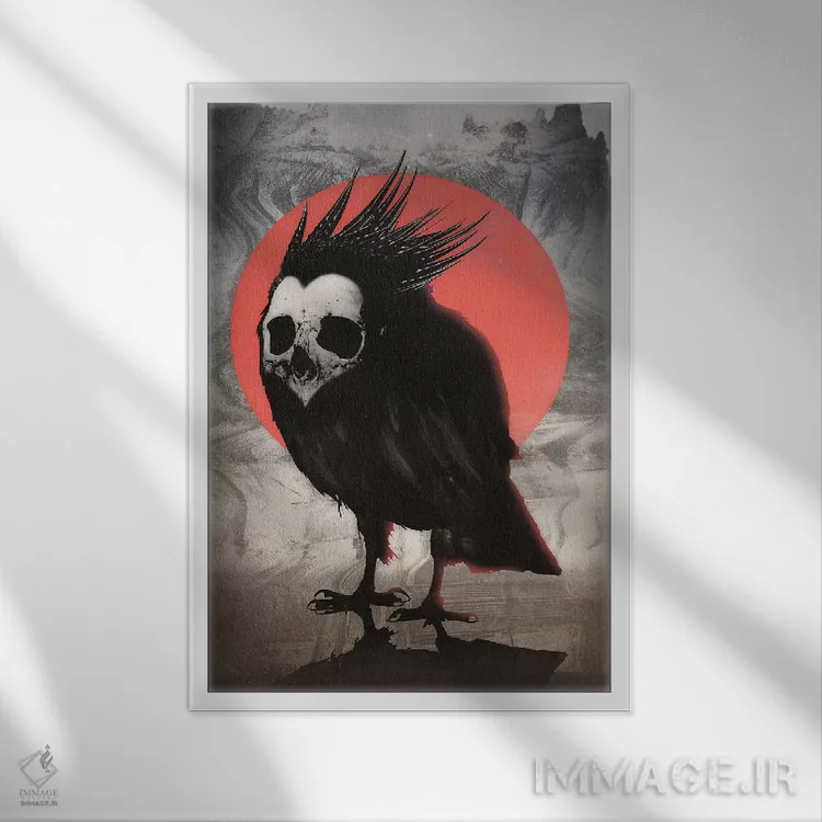 تابلو پرنده کوچولو اثر علی گولچ - نمای قابدار سفید