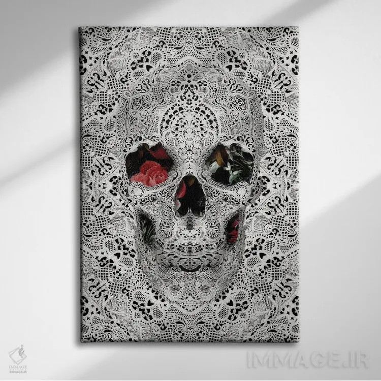 تابلو جمجمه توری II اثر علی گولچ - نمای روبهرو روی دیوار