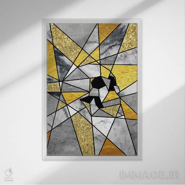 تابلو قطعه اثر علی گولچ - نمای قابدار سفید