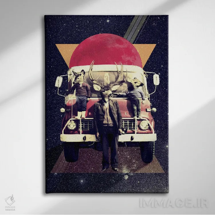 تابلو ال کامیون (کامیون؛ با املای اسپانیایی) اثر علی گولچ - نمای روبهرو روی دیوار