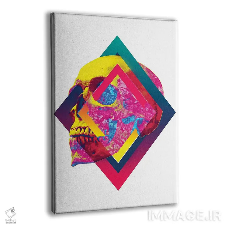 تابلو جمجمه پرطراوت I اثر علی گولچ - نمای پرسپکتیو محصول
