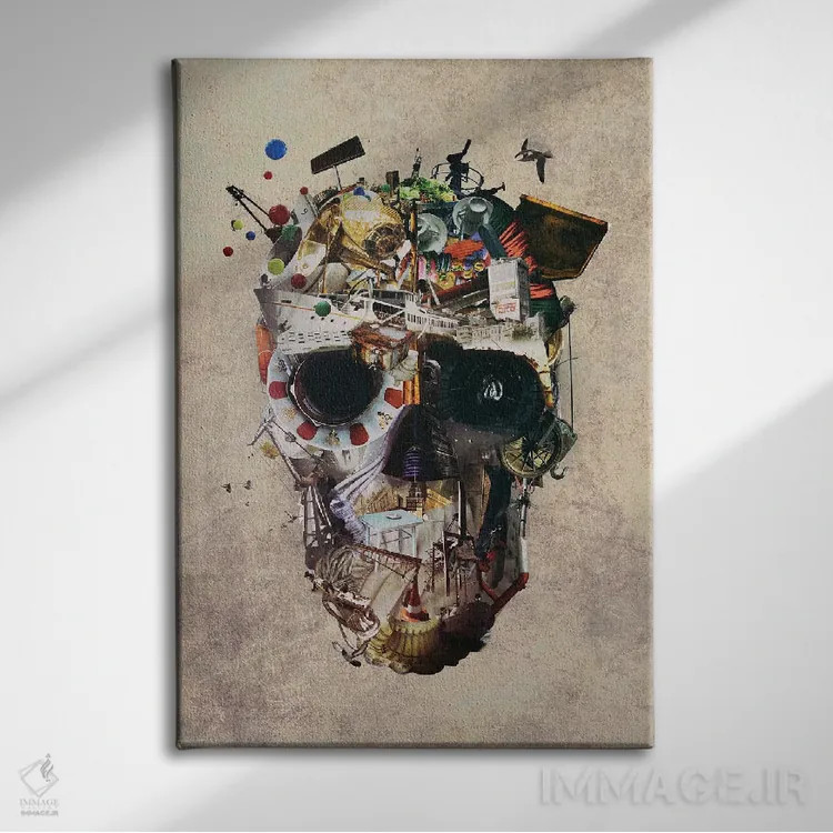 تابلو جمجمه استانبول II اثر علی گولچ - نمای روبهرو روی دیوار