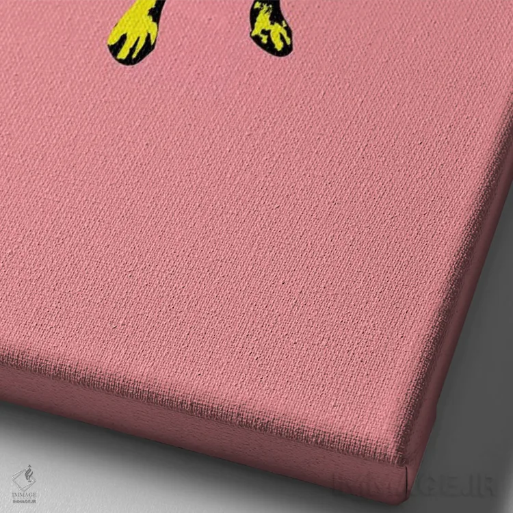 تابلو لیمو اثر علی گولچ - نمای نزدیک بافت بوم