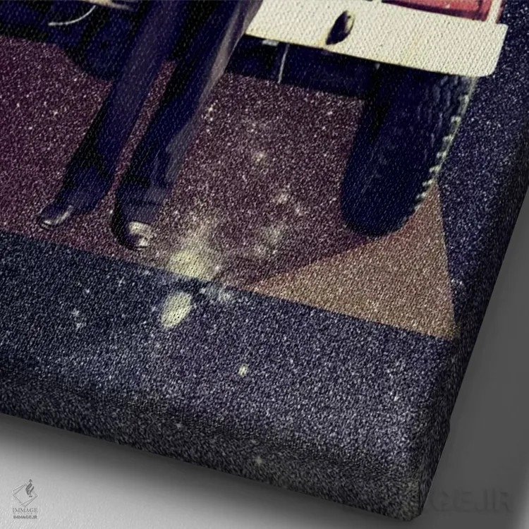 تابلو ال کامیون (کامیون؛ با املای اسپانیایی) اثر علی گولچ - نمای نزدیک بافت بوم