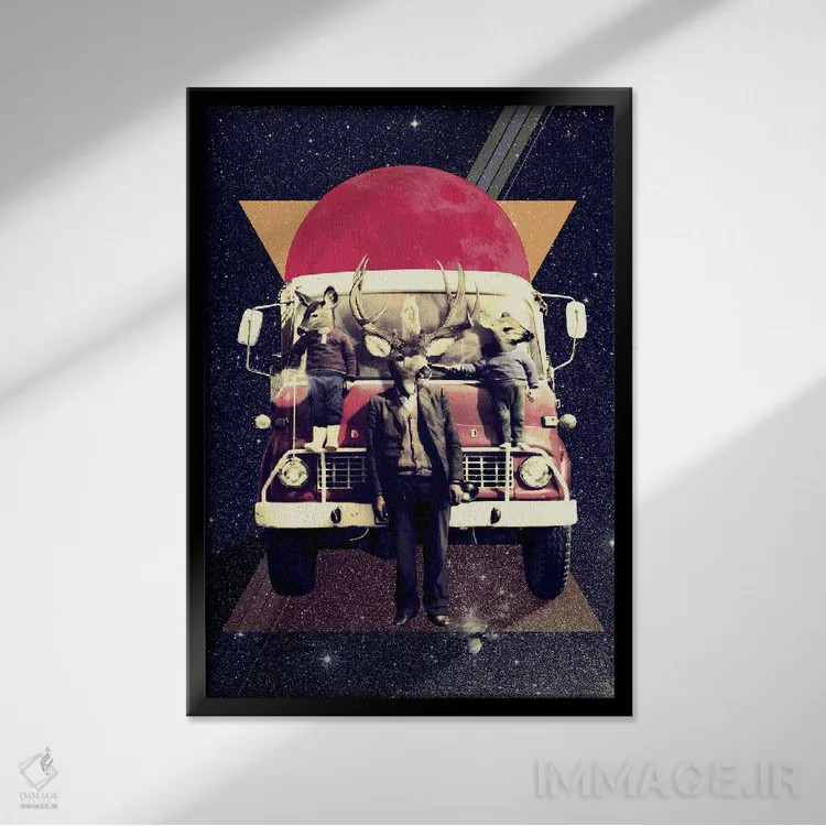 تابلو ال کامیون (کامیون؛ با املای اسپانیایی) اثر علی گولچ - نمای قابدار مشکی