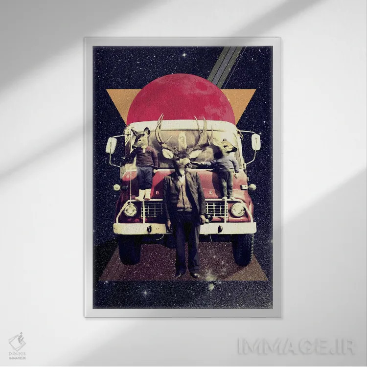 تابلو ال کامیون (کامیون؛ با املای اسپانیایی) اثر علی گولچ - نمای قابدار سفید