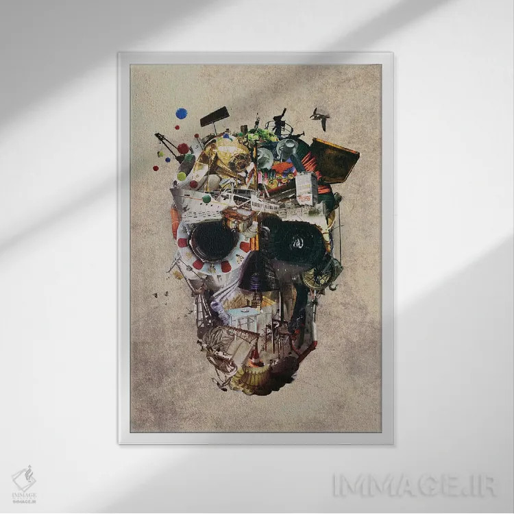 تابلو جمجمه استانبول II اثر علی گولچ - نمای قابدار سفید
