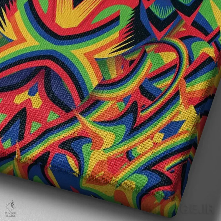 تابلو جغد ۳ اثر علی گولچ - نمای نزدیک بافت بوم