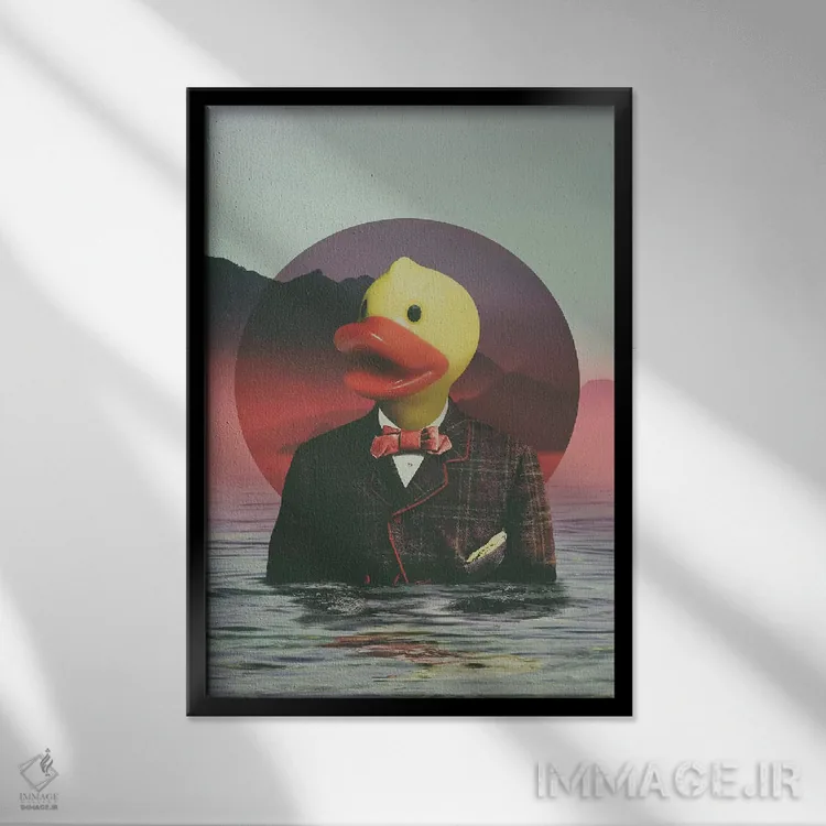تابلو اردک پلاستیکی اثر علی گولچ - نمای قابدار مشکی