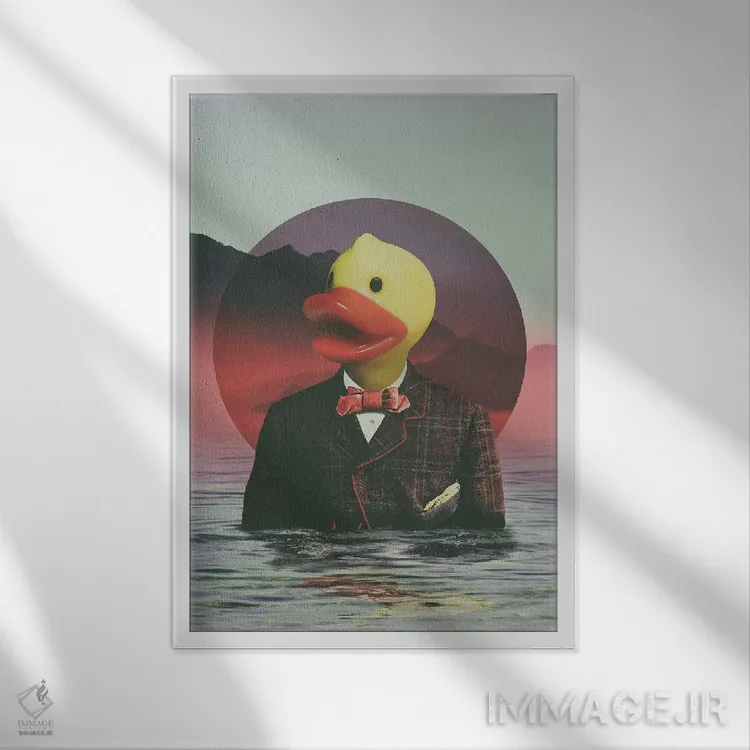 تابلو اردک پلاستیکی اثر علی گولچ - نمای قابدار سفید