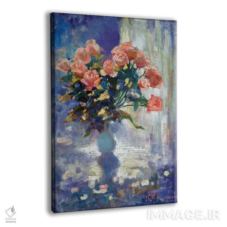 تابلو رزها در زمستان اثر آناستاسیا گریگوریوا - نمای پرسپکتیو محصول