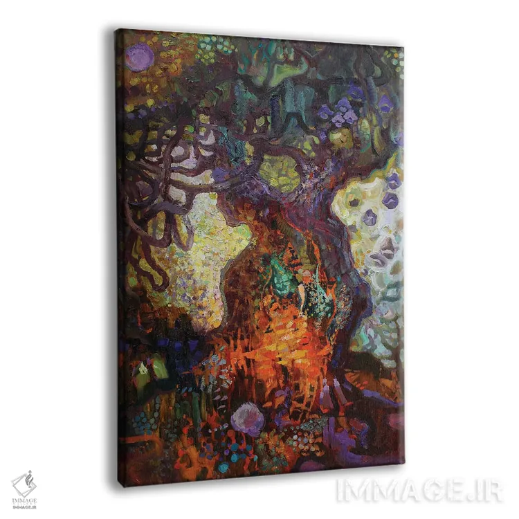 تابلو آلکونست و سیرین II (دو پرنده اسطورهای) اثر آناستاسیا گریگوریوا - نمای پرسپکتیو محصول